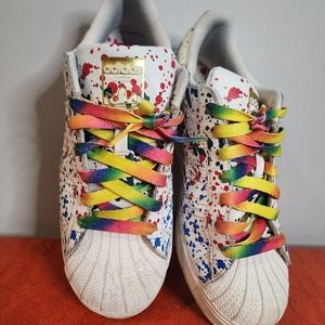 Adidas colour splash Superstar shoes